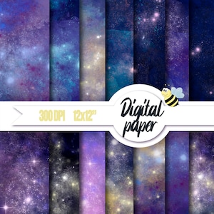 Ruimte digitaal papier, achtergronden nachtelijke luchten, digitaal papier melkwegstelsel, digitaal papier sterrenhemel, papier kosmische ruimte, achtergrond kosmische melkweg