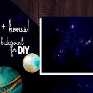 Solsystemet Clipart, Akvarell Planeter Clip Art, Rymdgrafik, Vetenskap Clip Art, Mars Jorden Jupiter Venus Saturnus, Universum Clipart, PNG bild 4