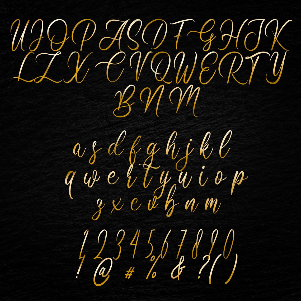 Gold Foil Alphabet Gold Letters Clipart Metallic Font Clip Etsy