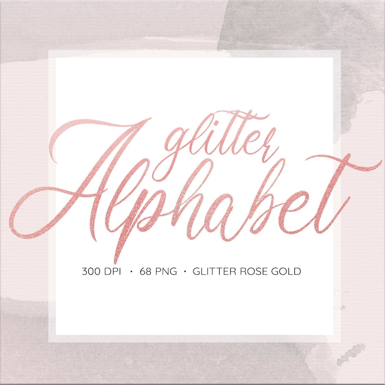 rose gold alphabet rose gold letters clipart rose gold font etsy