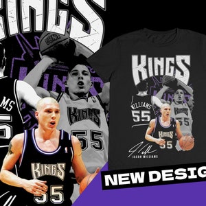 Mitchell & Ness Youth Boys Jason Williams Gray Sacramento Kings Hardwood  Classics King of the Court Player T-shirt