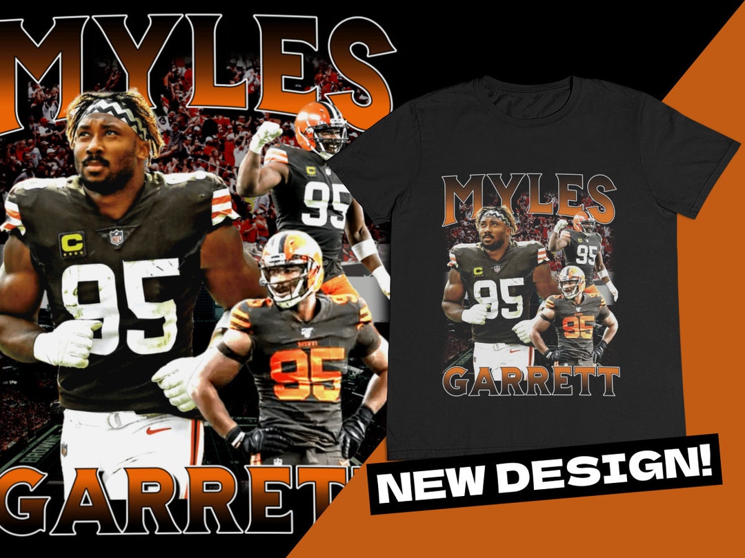 Vintage 90s Football Bootleg Style Tshirt MYLES GARRETT Etsy