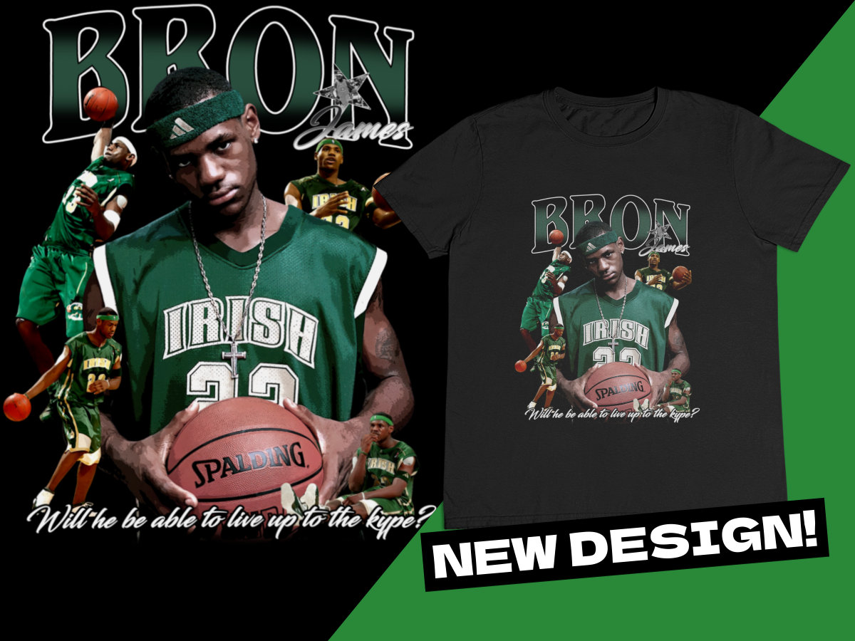 Irish Basketball Jerseys #23 Lebron James high school Irish Basketball  Shirts Switched Logo Golden Green - AliExpress