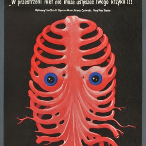 Alien ORIGINALE 1980 Vintage Polish Movie Poster - Ridley Scott - Sigourney Weaver - Jakub Erol Art