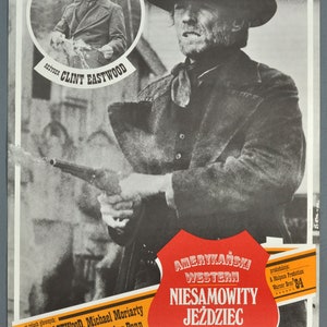 Pale Rider ORIGINALE 1986 Clint Eastwood - Manifesto del film polacco - Jakub Erol Art