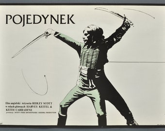 The Duellists ORIGINAL 1978 Vintage Polish Movie Poster - Ridley Scott - Harvey Keitel - Klimowski Art