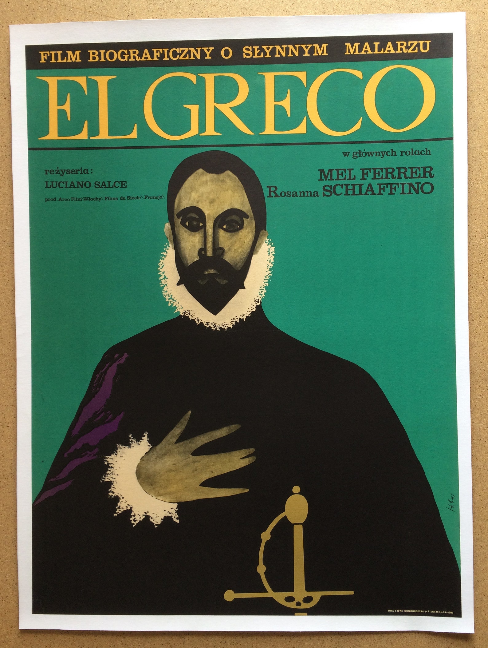 El Greco ORIGINAL 1968 Vintage Polish Movie Poster Maciej Etsy