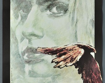 Paris, Texas ORIGINAL 1985 Polish Movie Poster - Wim Wenders - Harry Dean Stanton - Nastasia Kinski - Witold Dybowski Art