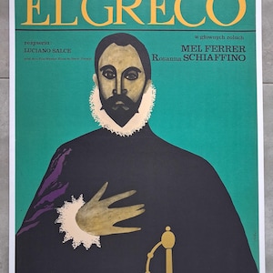 El Greco ORIGINAL 1968 Vintage Polish Movie Poster - Maciej Hibner Art