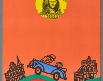 Paper Moon ORIGINAL 1975 Polish Movie Poster - Peter Bogdanovich - Jerzy Flisak Art