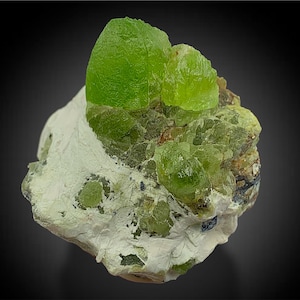 70 Gram Peridot Mineral Specimen, Lustrous Green Peridot, peridot on Matrix Specimen, Green Peridot Bunch, Collector Grade Specimen