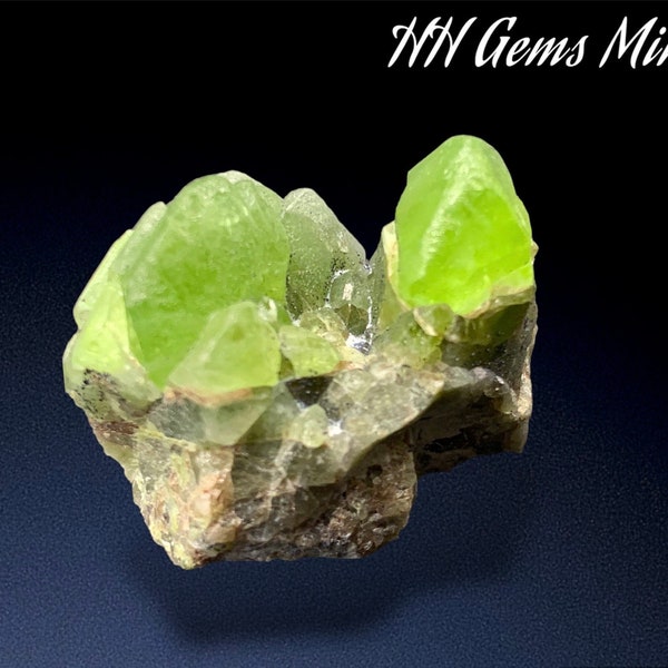 14.8 Gram Peridot Mineral Specimen, Lustrous Green Peridot, peridot on Matrix Specimen, Green Peridot Bunch From Supat Kohistan Pakistan