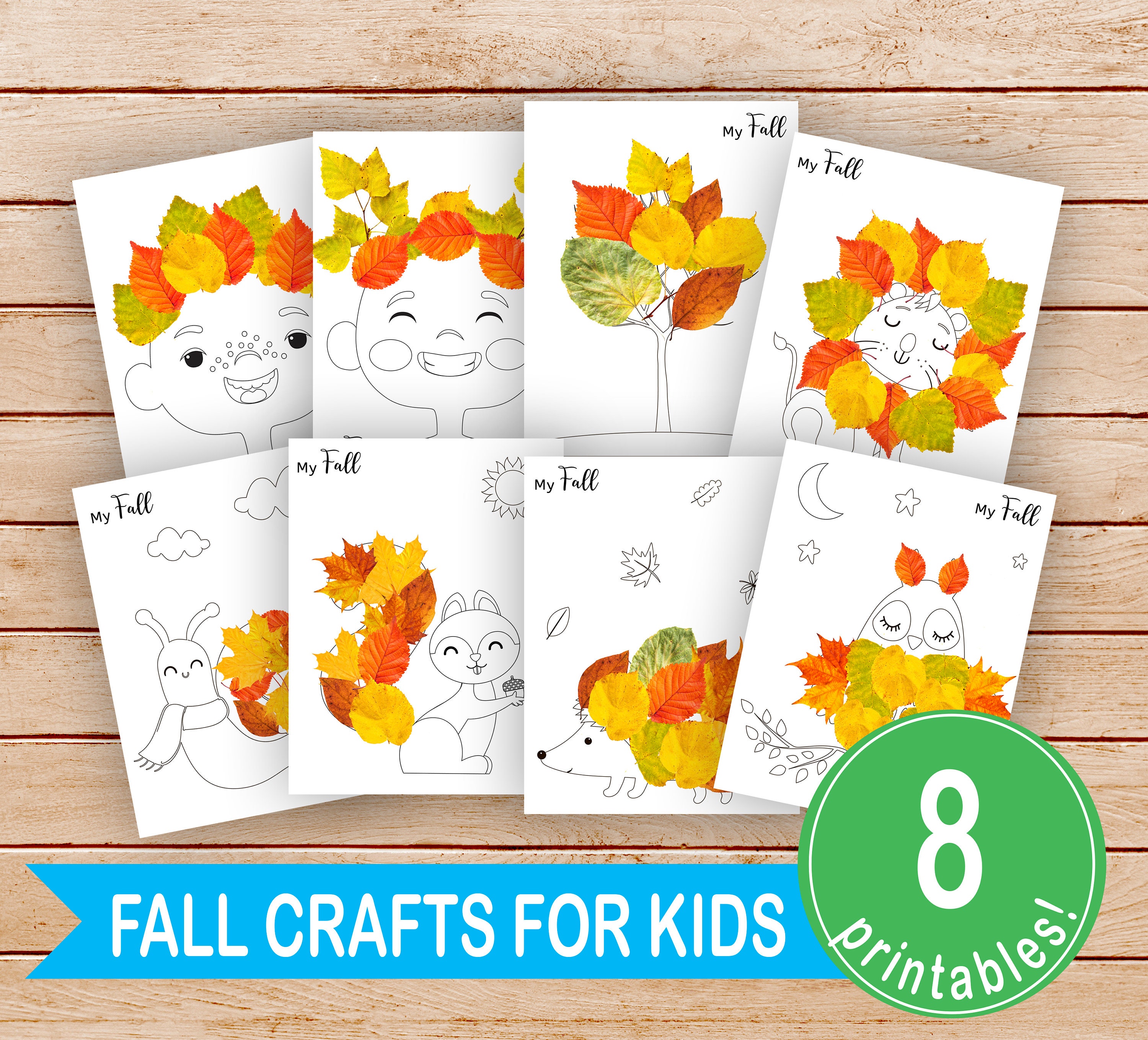 Leaves Suncatcher Kit Kids Craft Kit Homeschool Nature Activity DIY Art Kit  Fall Leaves Changing Seasons Lesson Classroom Craft 