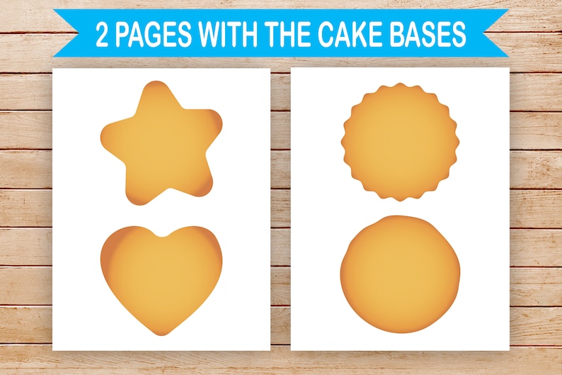 Printable Cake Toppings Game, Cutting Party Create Your Own Cookie