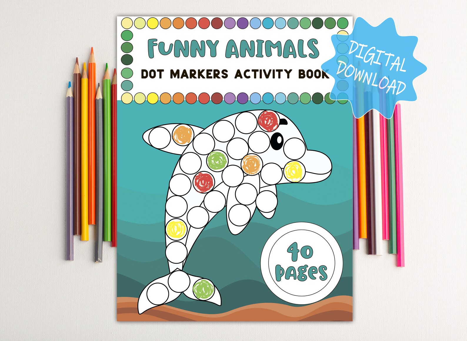 Dot Marker Printable Animal Coloring Book for Kids,do a Dot Activity ...