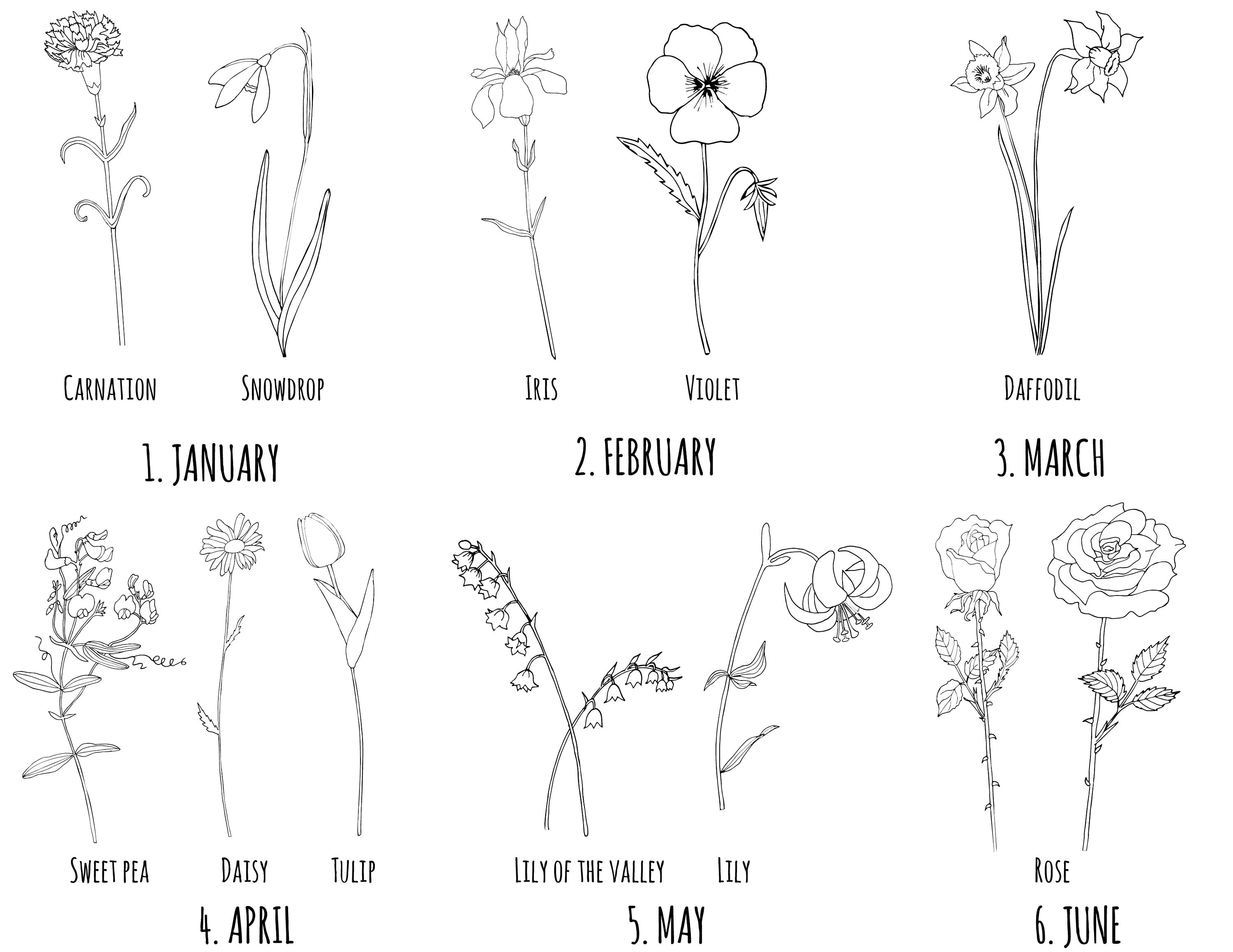 DIGITAL Custom Family Birth Flower Bouquet 911 Flowers Etsy