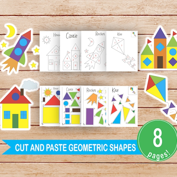 Printable Cut and Paste Activities,Arrange Insect Body,Paper Kids Craft,8.5x11" PDF JPEG,DIY Craft,Activities For Kindergarten,Preschool,Kid
