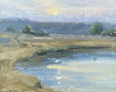 Original Oil Painting | Sandy Hook Sunset | Plein Air Painting