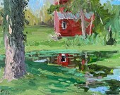 Original Oil Painting | Plein Aire Barn