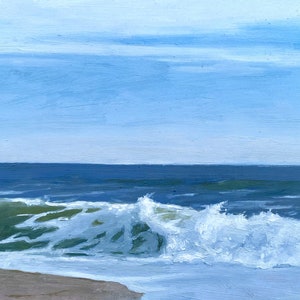 Fine Art Print | Foamy Wave Plein Air | Sandy Hook NJ Beach Day