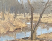 Original Oil Painting | Teaneck Creek Conservatory Puffin Place Plein Air