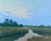 Original Oil Painting |  Tonalist Sunset Landscape Painting