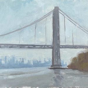 Original Oil Painting | Plein Air Painting | George Washington Bridge