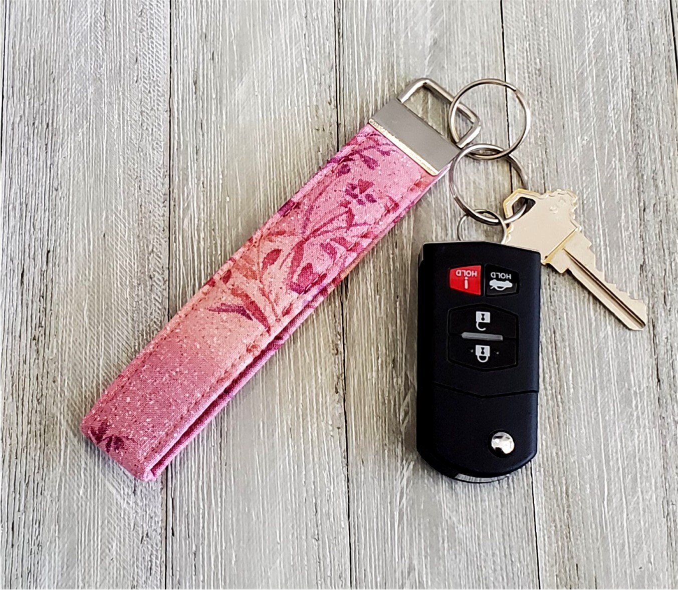 Pink Wristlet Keychain or Key Fob Key Chain Wrist Lanyard Etsy