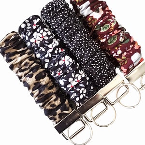 Chouchou, porte-clés avec bracelet, porte-badge, porte-clé ou porte-cartes d'accès, accessoires pour clés de voiture, joli porte-clés pour femme