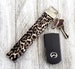 Leopard Print Keychain, Lanyard or Key Fob, Wristlet, Lanyard for Keys, Key Ring, Wallet Lanyard, Cell Phone Strap, Hands Free Keychain 