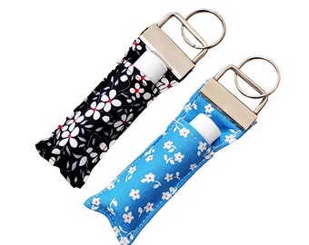 Lip Balm Chapstick Keychain Holder, Keychain or Key Fob, Lip Balm Pouch, Lip Balm Lanyard, Purse Accessories