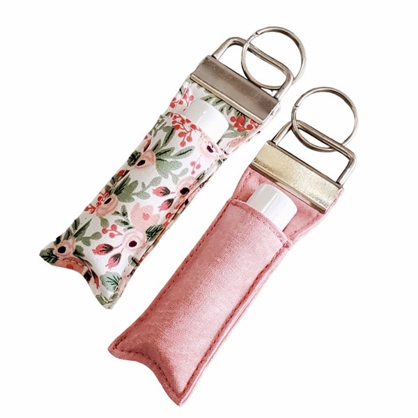 Lip Balm Chapstick Keychain Holder, Keychain or Key Fob, Lip Balm Pouch, Lip Balm Lanyard, Purse Accessories