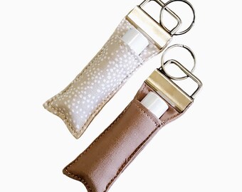 Lip Balm Chapstick Holder or Keychain; Fabric Chapstick Holder; Keychain or Key Fob; Lip Balm Pouch; Lip Balm Lanyard