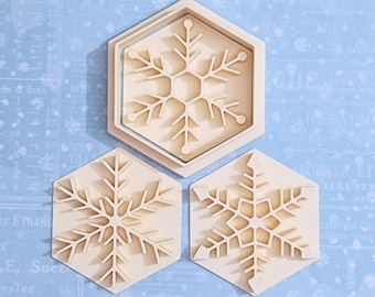 Snowflakes - cookie cutter set 1