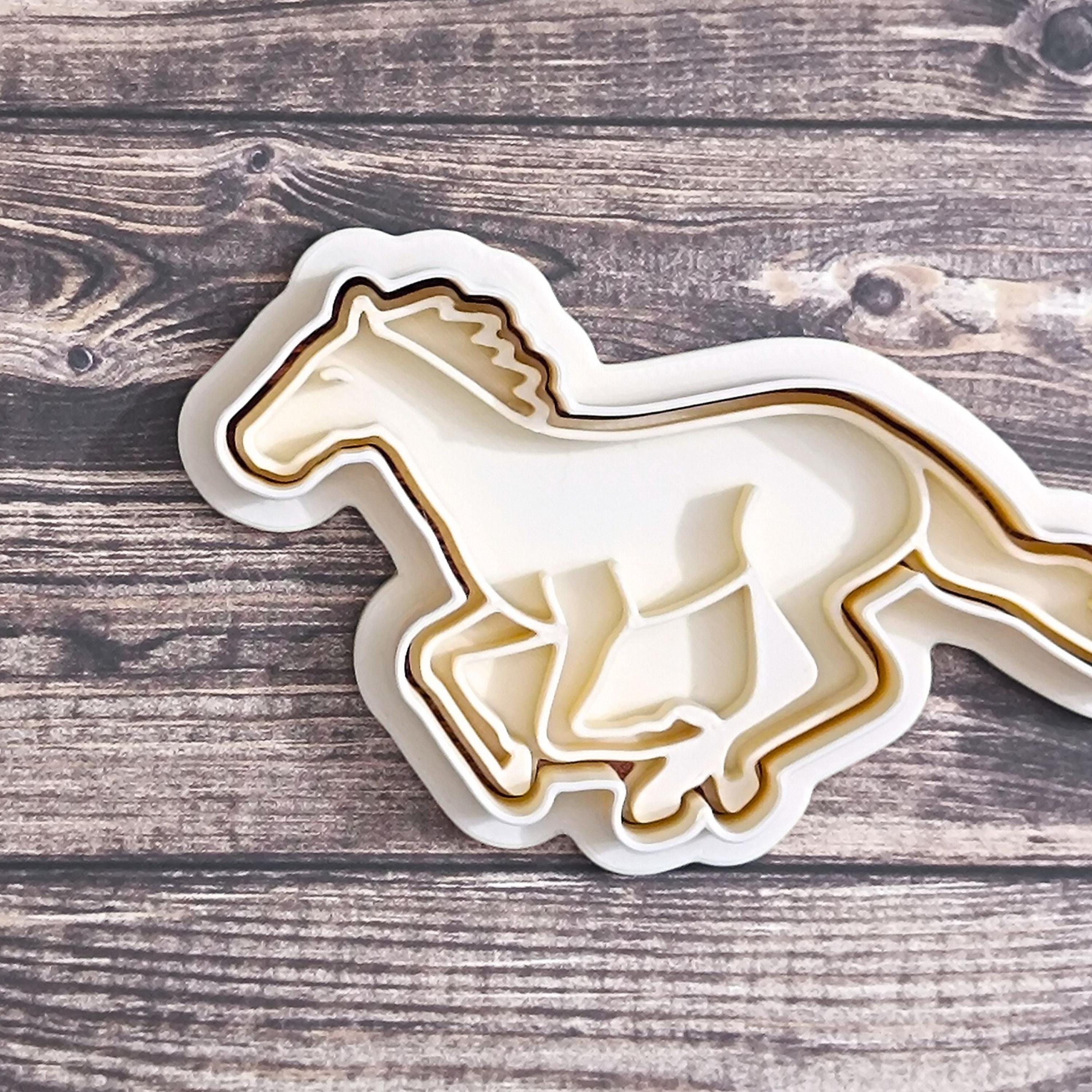 Stampino Per Biscotti A Forma Di Cavallo A Dondolo 7 Cm | In Acciaio Inox, Per Biscotti In Rilievo