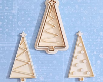 Kerstbomen - set koekjesvorm