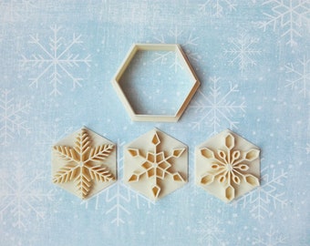 Snowflakes - cookie cutter set 2