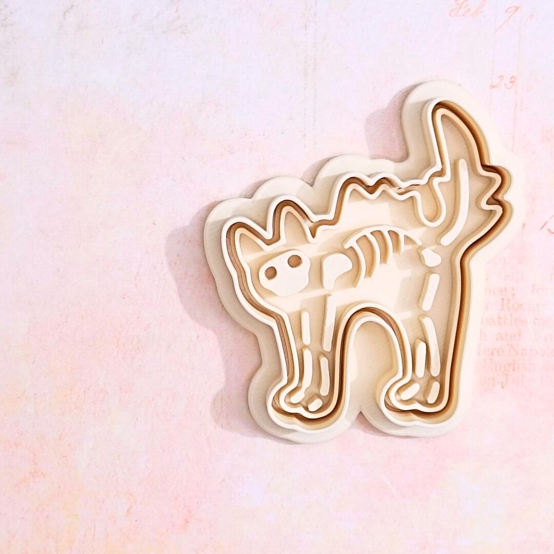 Set Di 3 Formine Per Biscotti In Acciaio Inox A Forma Di Gatto - Tagliapasta Per Halloween E Feste A Tema Animale - 2