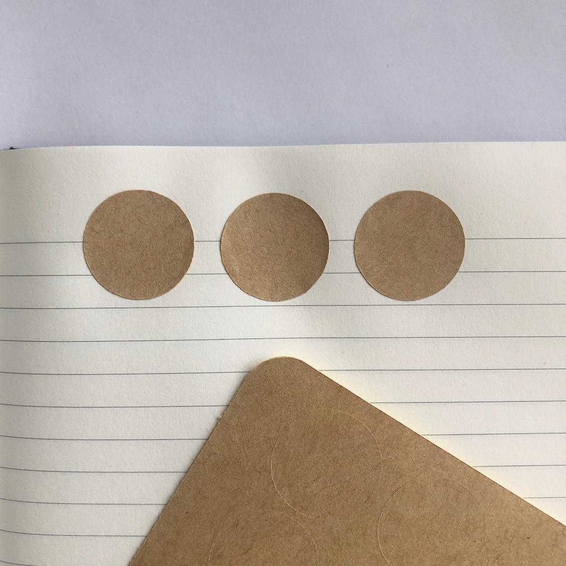 Blank Circle Stickers 1cm/2cm Kraft Sticker Paper Brown Blank Seals ...