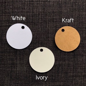 Circle/Round Blank Gift tags cardstock |Paper gift tags |Christmas tags|Thank you label tags| Kraft,White Tags| Luggage style tags|Australia