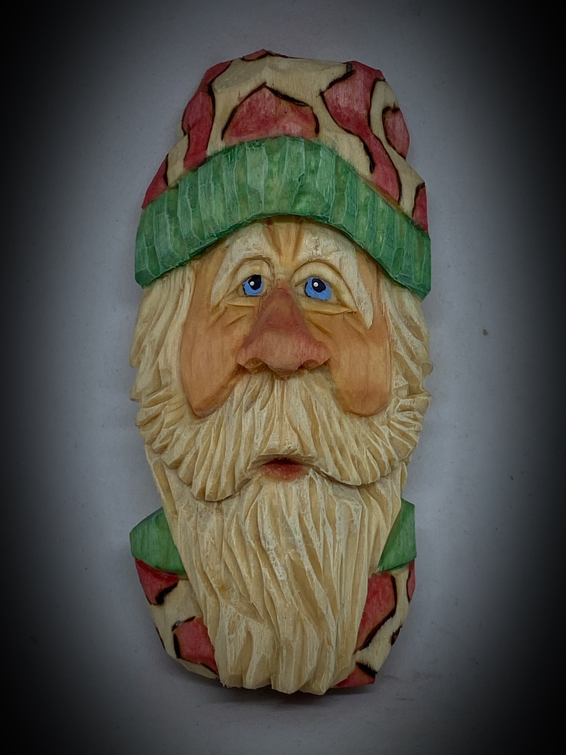 Hand Carved Wooden Santa Caricature or wall Etsy