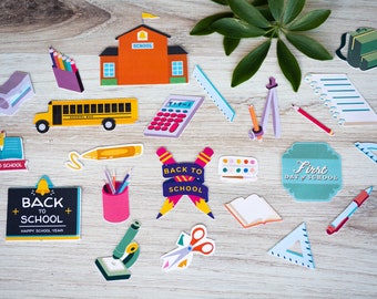 back to school stickers school stickers embellishments scrapbooking journaling kid stickers paper crafts card making craft supplies