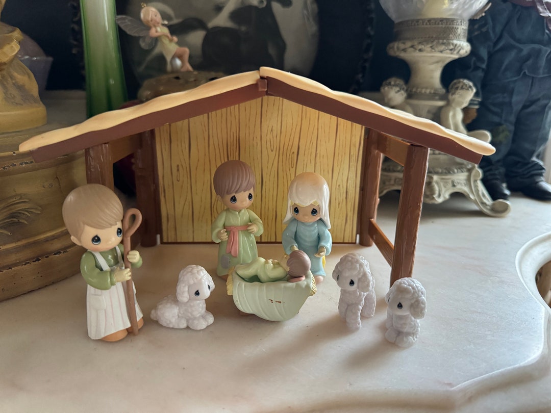 Avon precious moments nativity set missing some etsy