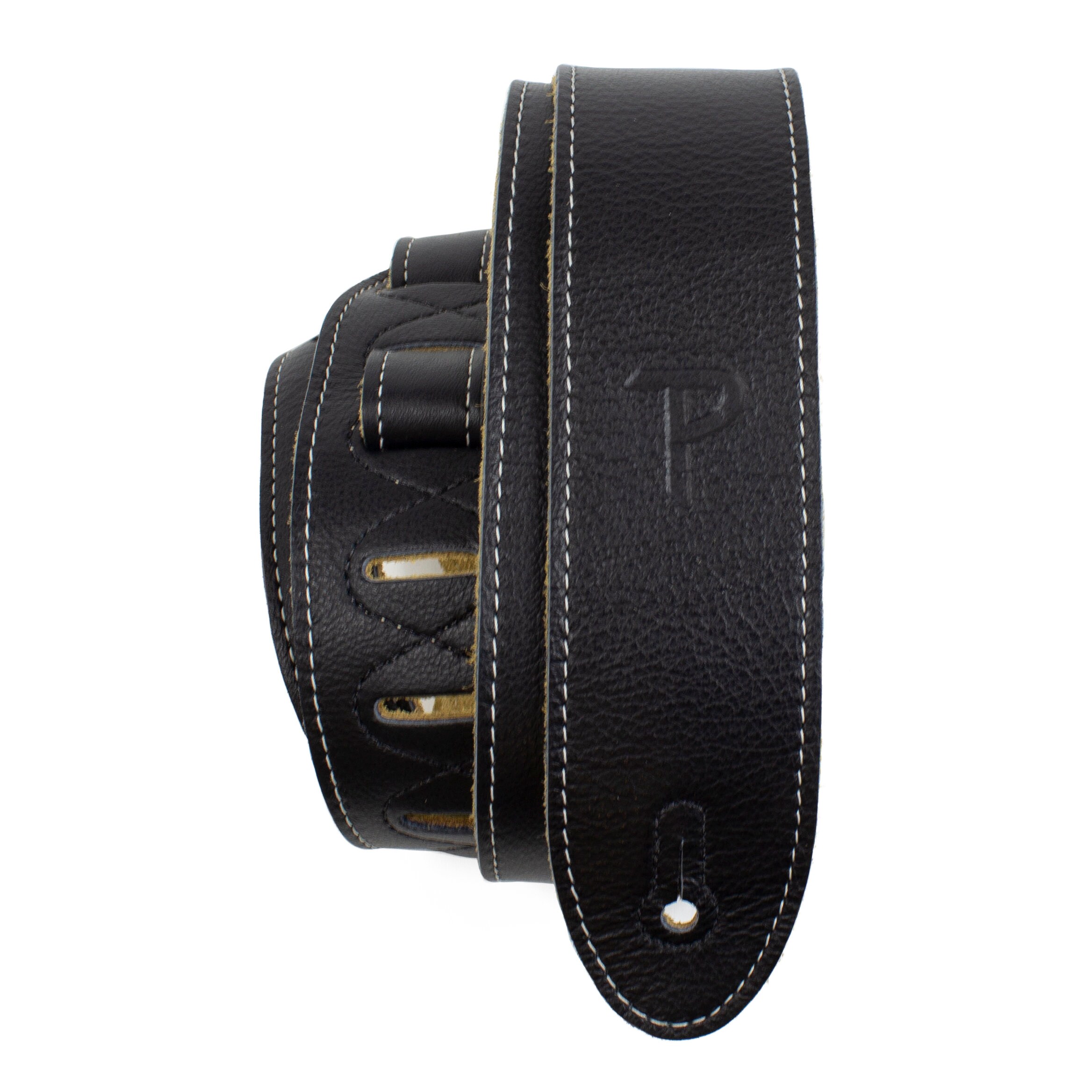 Italian Leathers Black Guitar Strap - Perris Leathers