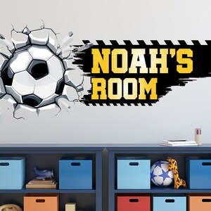 Name Soccer Wall Decals for Boys Room Decor - Soccer Personalized Name ...