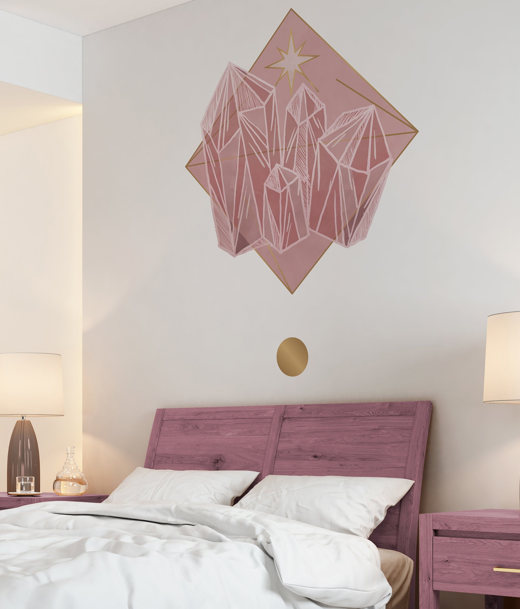 Home & Living Geometric GEMSTONES Crystals Wall Sticker Decal Vinyl