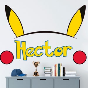 Decoration 3D Decal Bedroom Sticker Pokémon Decor Hole In Wall Kids