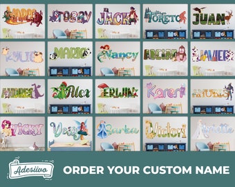 Custom Name Wall Decal Sticker Vinyl - Kids Decor Room