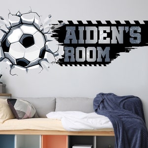 Name Soccer Wall Decals for Boys Room Decor - Soccer Personalized Name ...