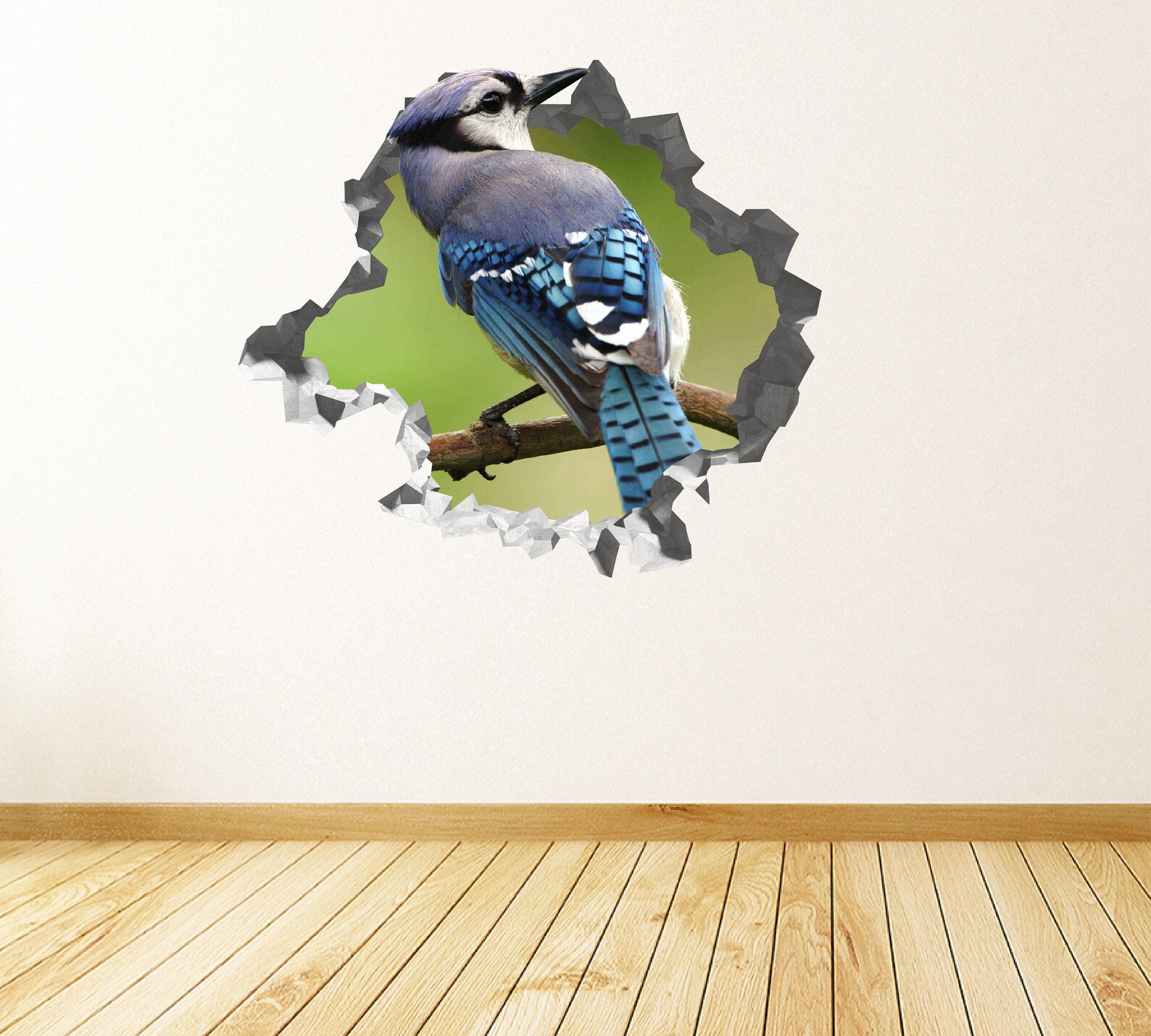 Blue Jay Wall Decor Animal Decoration Bird Sticker Etsy